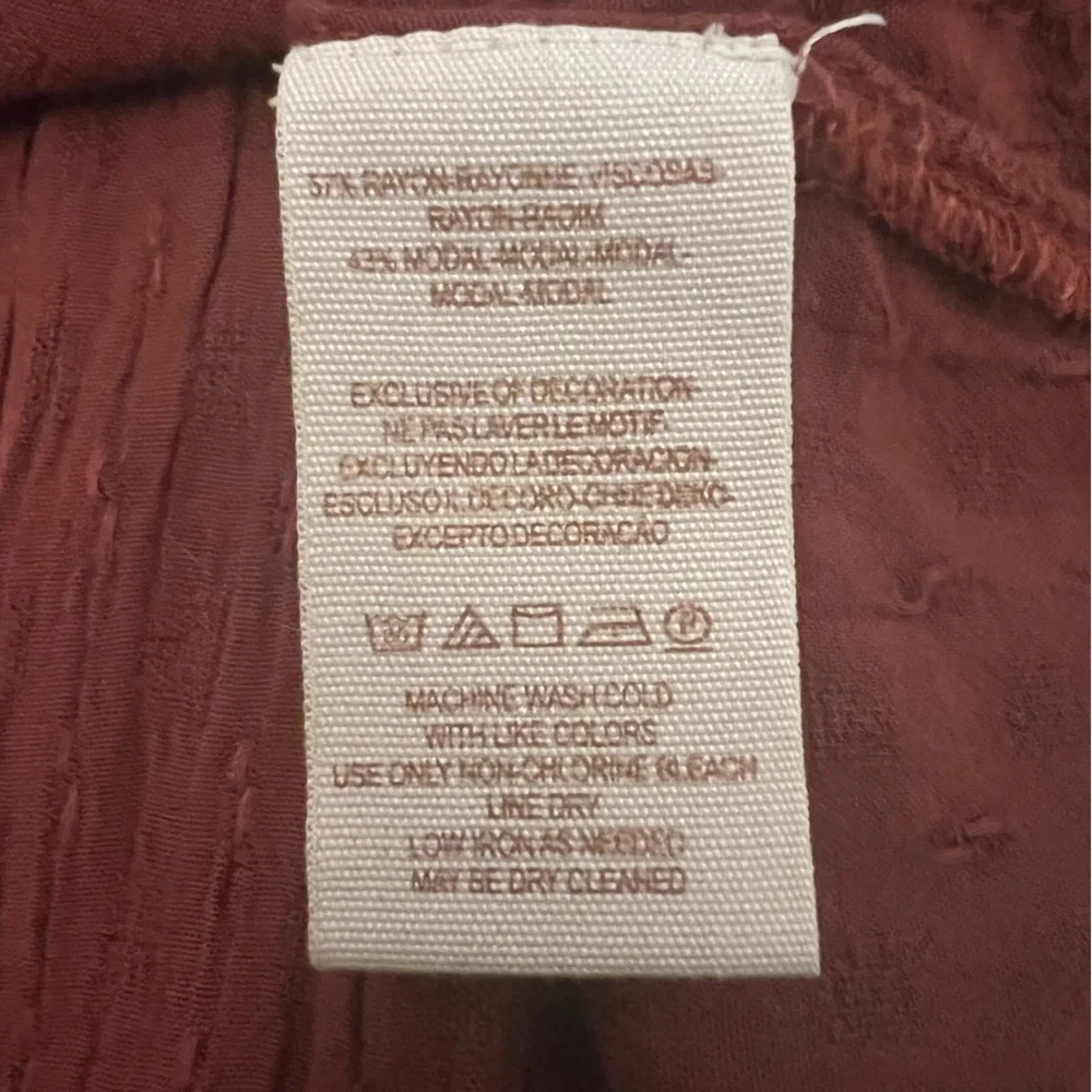 Free People Canyon Rose soft and flowy v-neck button up blouse XS